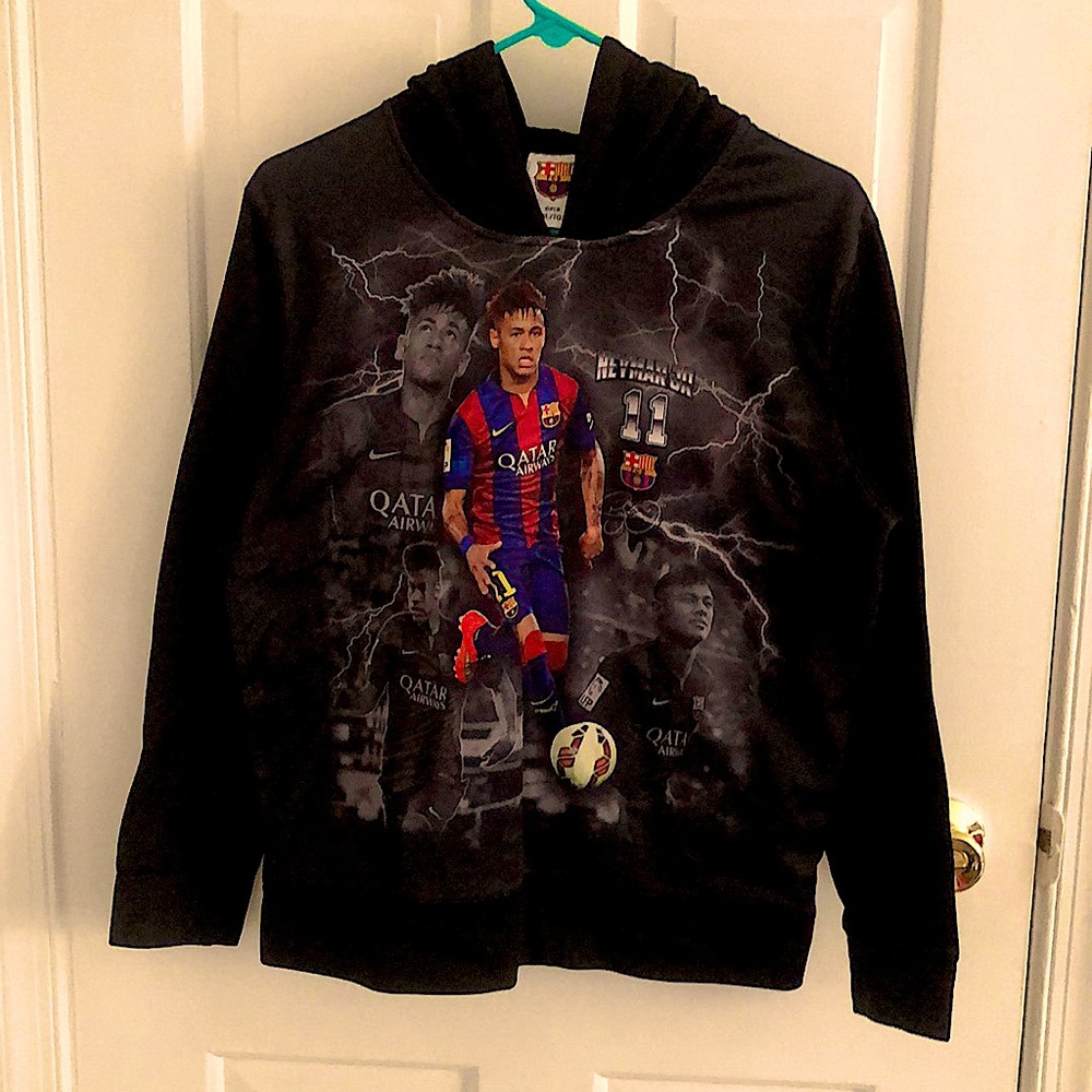 This is a black sweater size: medium
